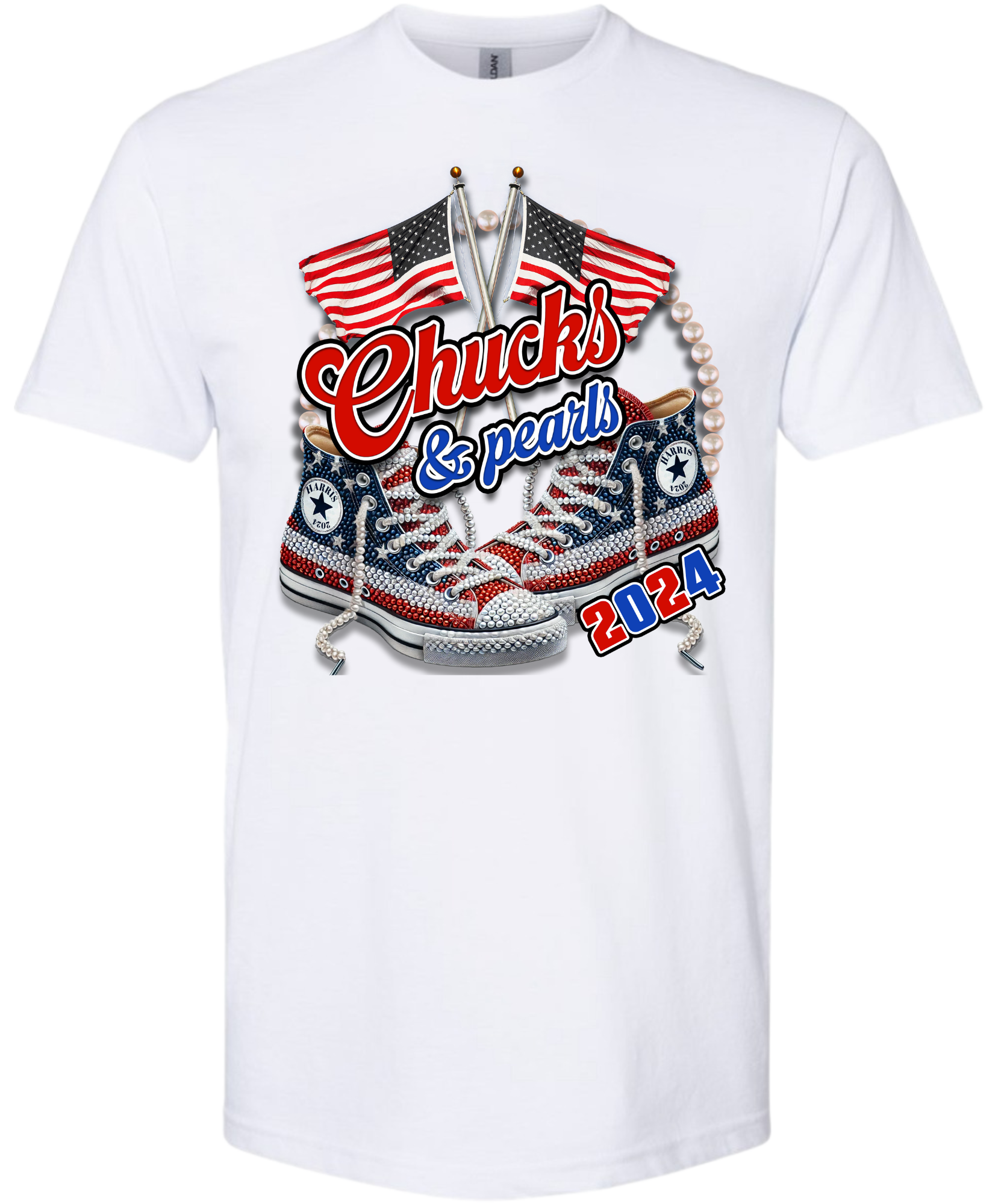 Chucks & Pearls Day shirts