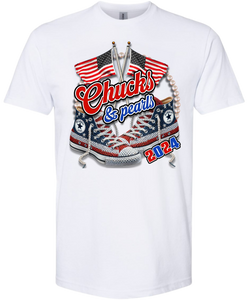 Chucks & Pearls Day shirts