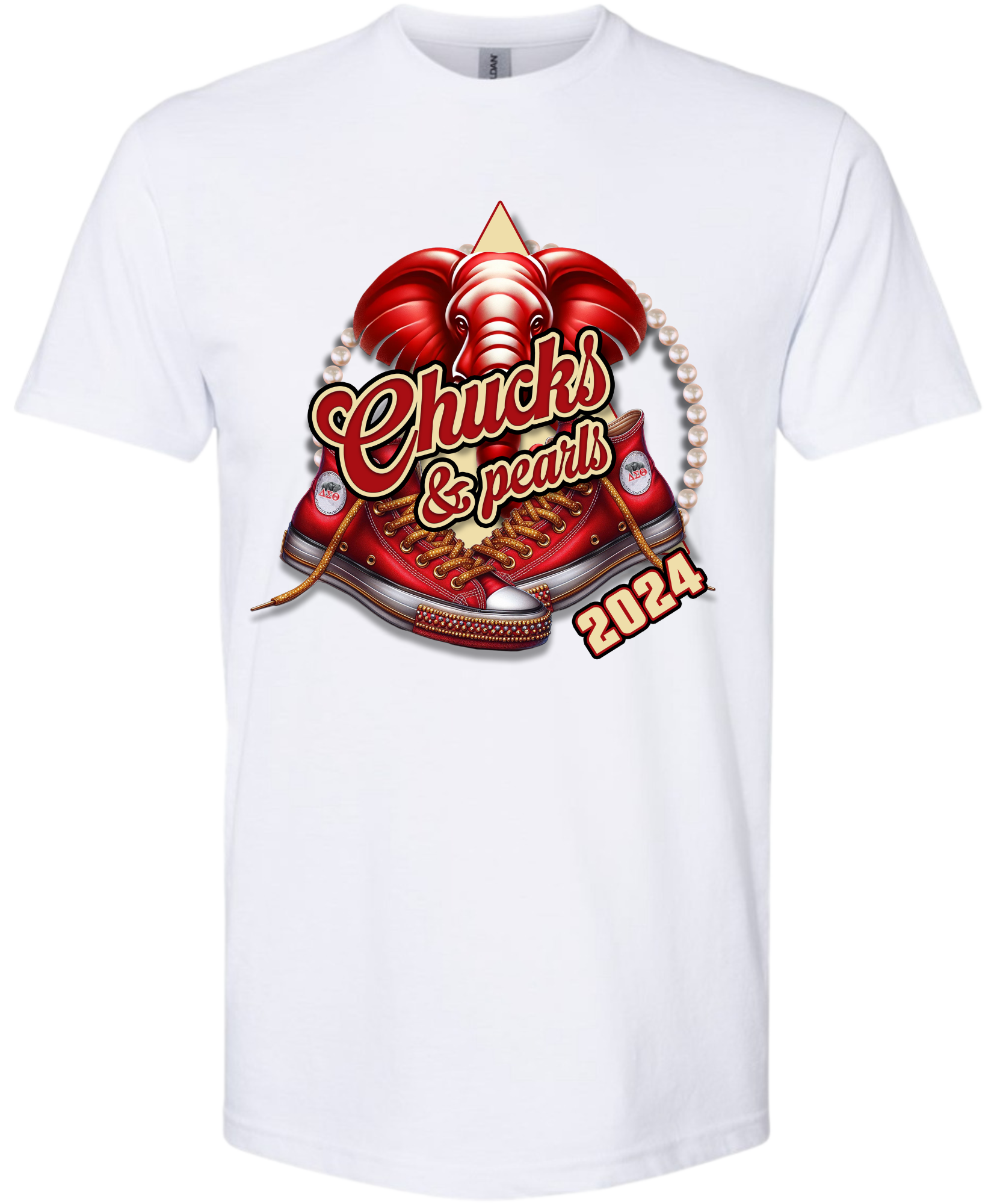 Chucks & Pearls Day shirts