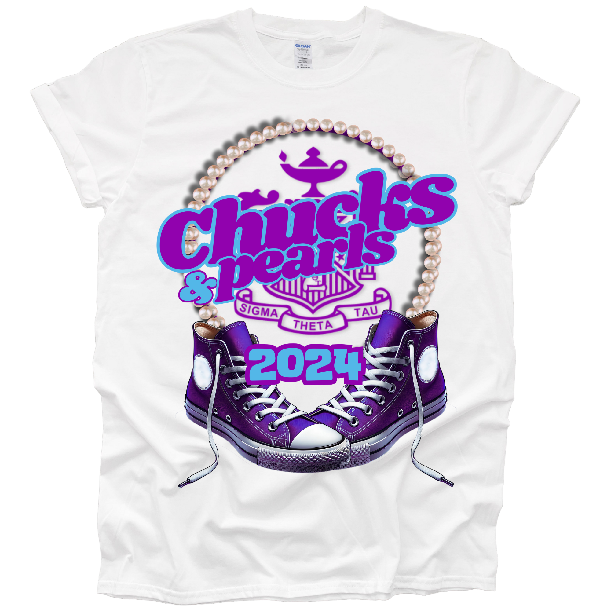 Chucks & Pearls Day shirts