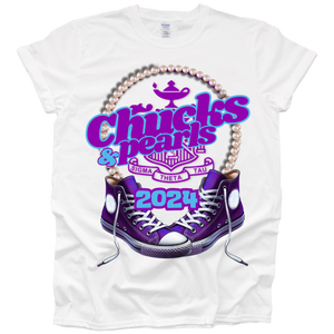 Chucks & Pearls Day shirts