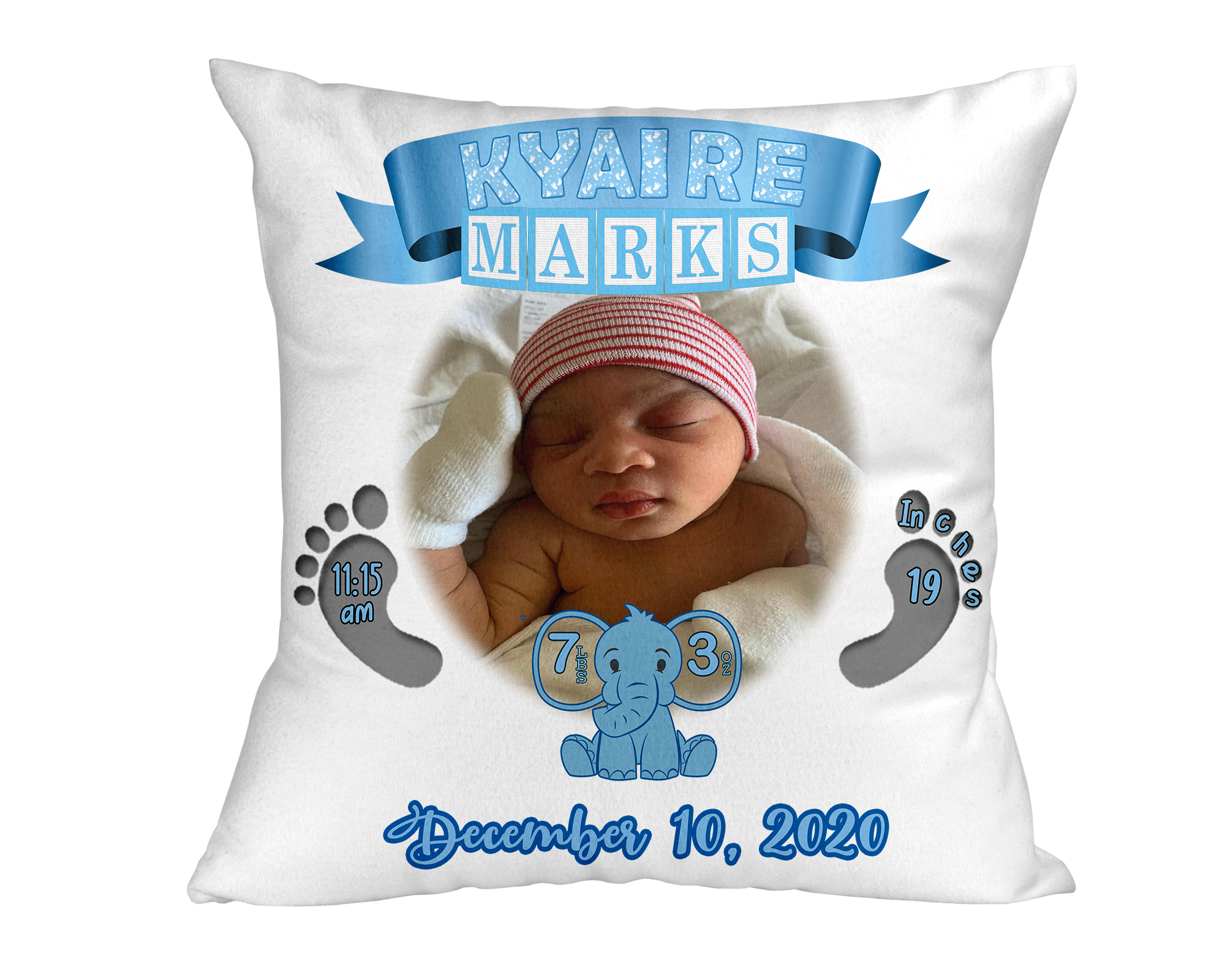 Birth Announcement - Pillow/Blanket Set