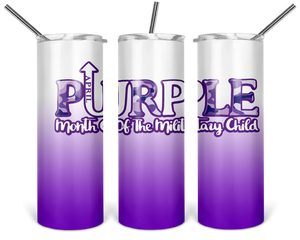 Month Military Child 20 oz Skinny Tumblers