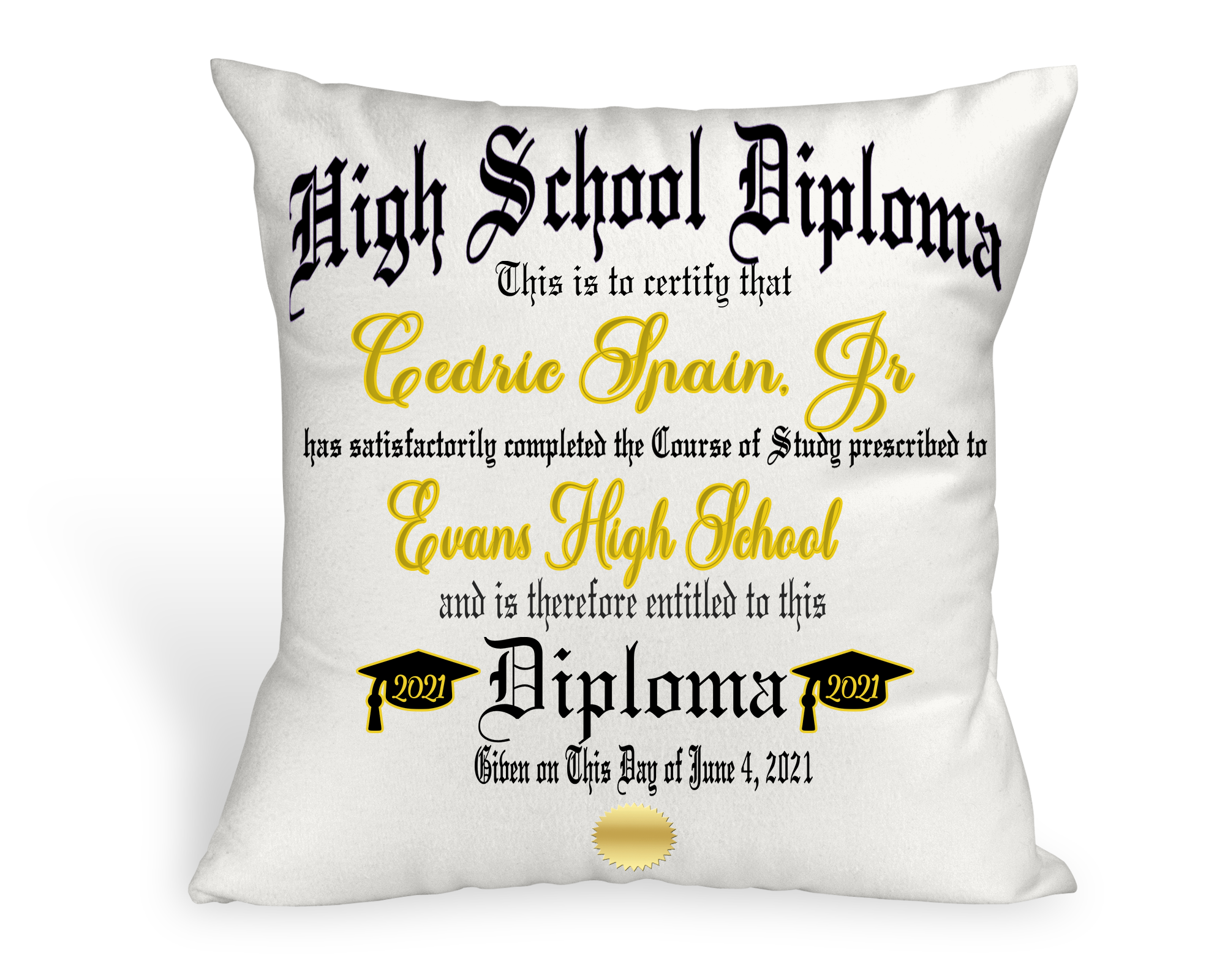 Graduation Diploma Pillow