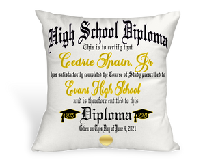 Graduation Diploma Pillow