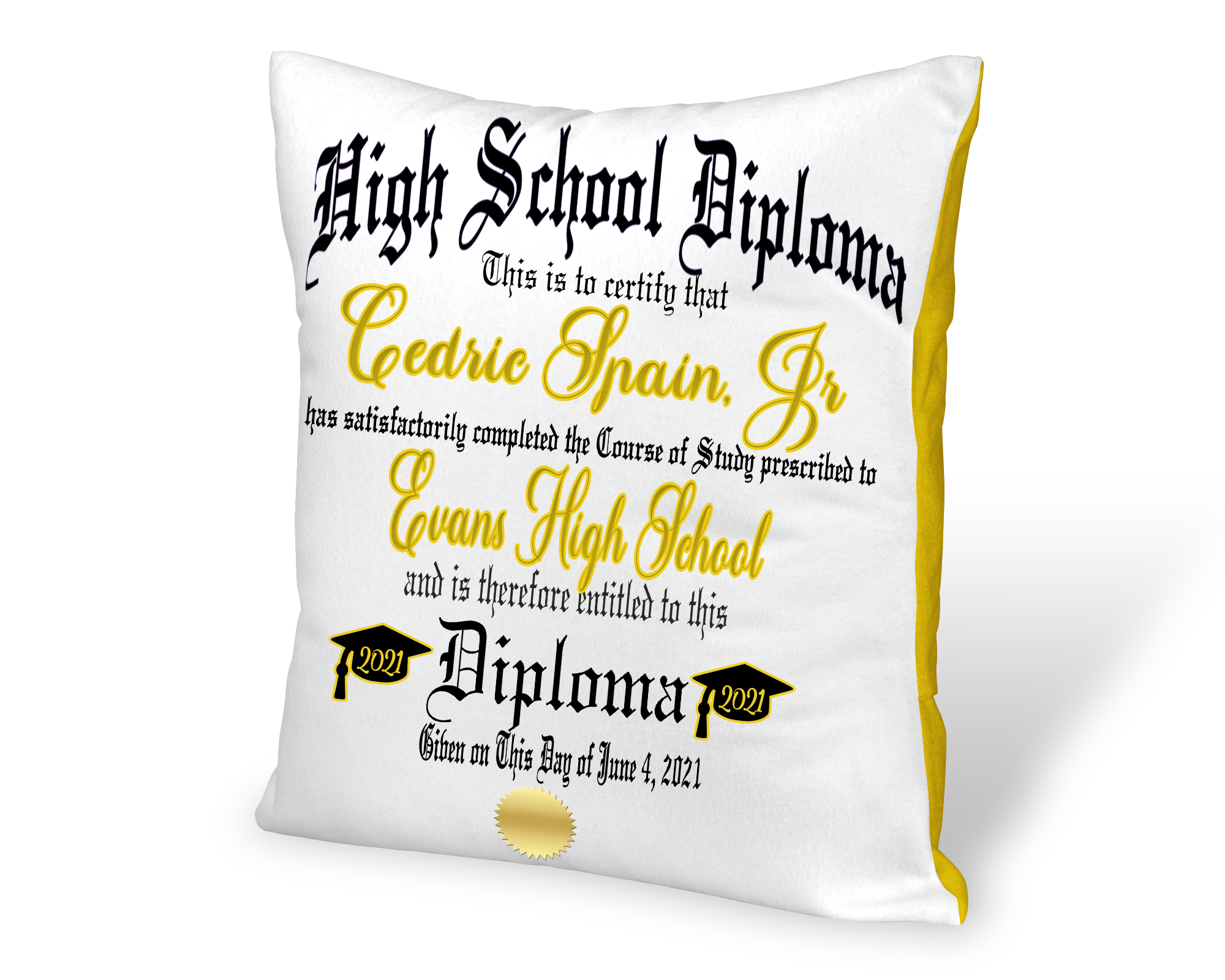 Graduation Diploma Pillow