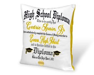 Graduation Diploma Pillow