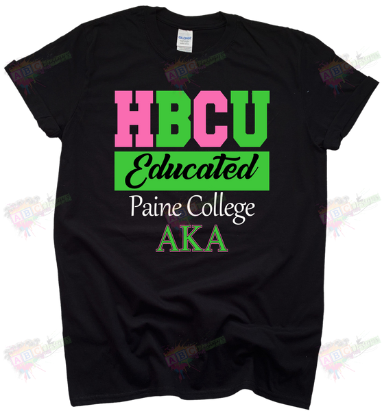 Custom HBCU Educated Greek tshirts ABC Creative Designs LLC