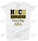 Load image into Gallery viewer, Custom HBCU Educated - Greek tshirts
