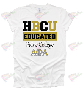 Custom HBCU Educated - Greek tshirts