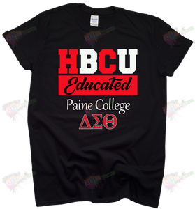 Custom HBCU Educated - Greek tshirts