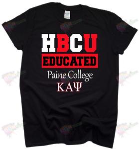 Custom HBCU Educated - Greek tshirts