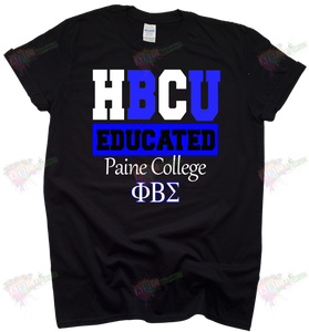 Custom HBCU Educated - Greek tshirts