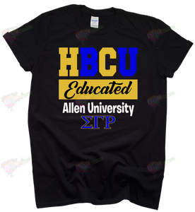 Custom HBCU Educated - Greek tshirts