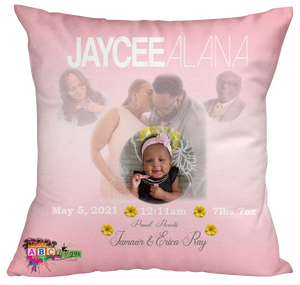 Custom Baby Announcement Pillows