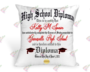 Graduation Diploma Pillow