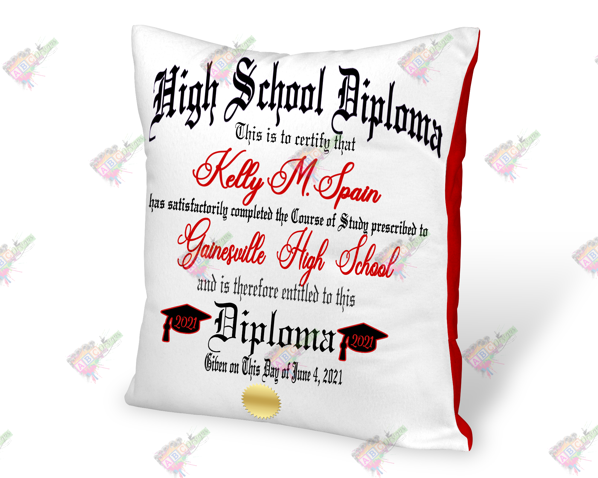 Graduation Diploma Pillow