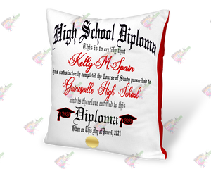 Graduation Diploma Pillow